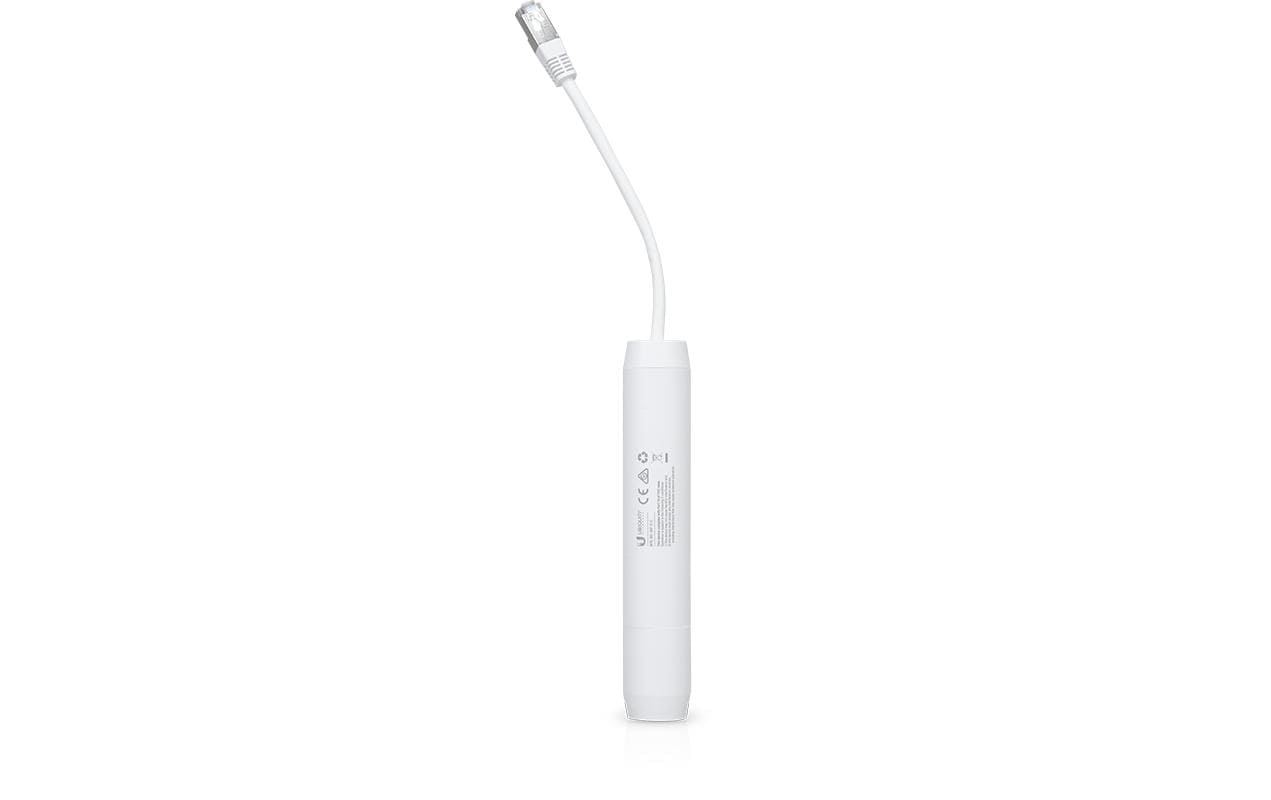 Ubiquiti INS-3AF-O-G PoE-Adapter – Gigabit Ethernet, 2× RJ-45 (In/Out), 48 V PoE (IEEE 802.3af) – Weiss