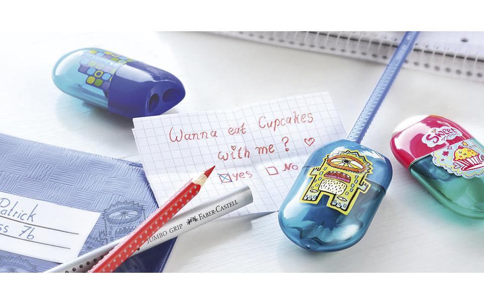 Faber-Castell Grip 2001 Bleistift, Dreikant, 2B, Mine Ø 2 mm, Grau