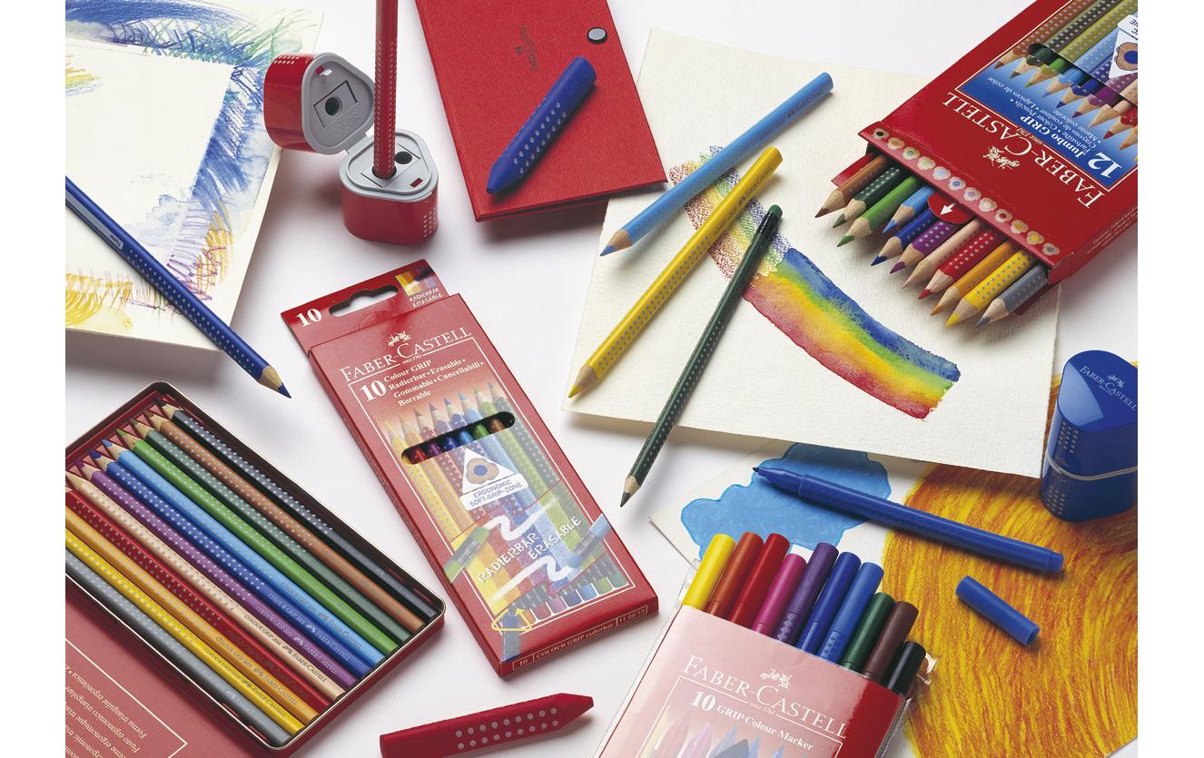 Faber-Castell Aquarellfarbstifte – 12 Farben, im Kartonetui, Ø 3 mm, dreikantig, FSC