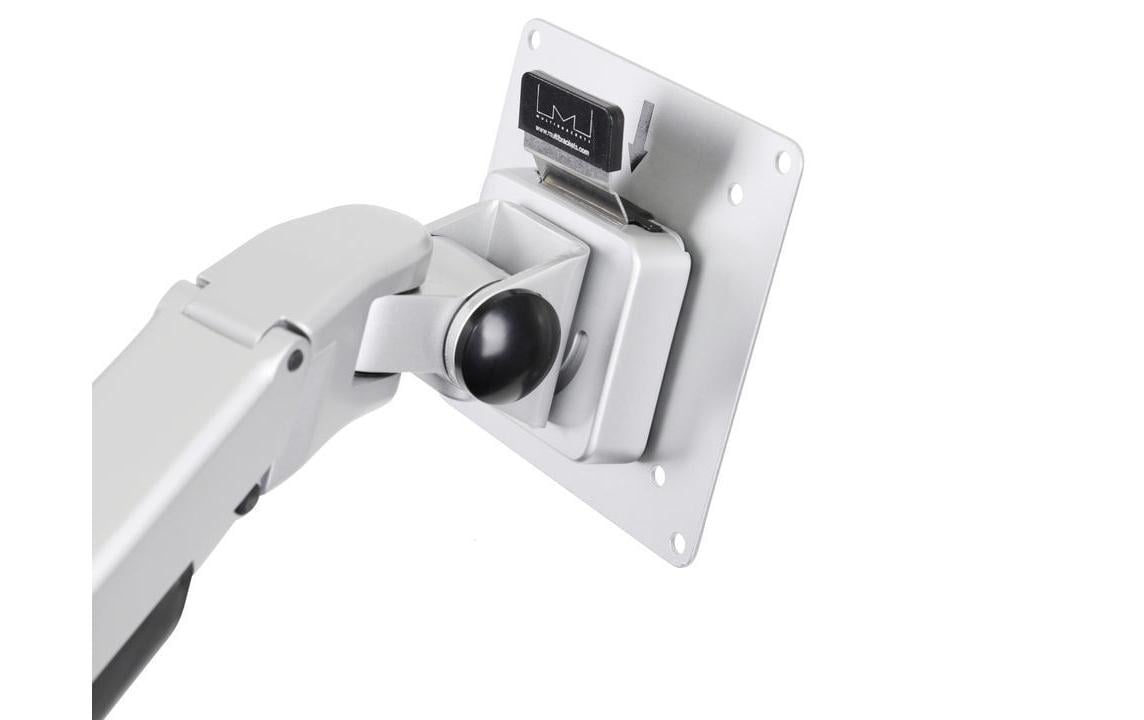 Multibrackets Tischständer Duo 3972 – Tischhalterung, Dual, bis 32", VESA 100 × 100 mm, 10 kg, neigbar, silber