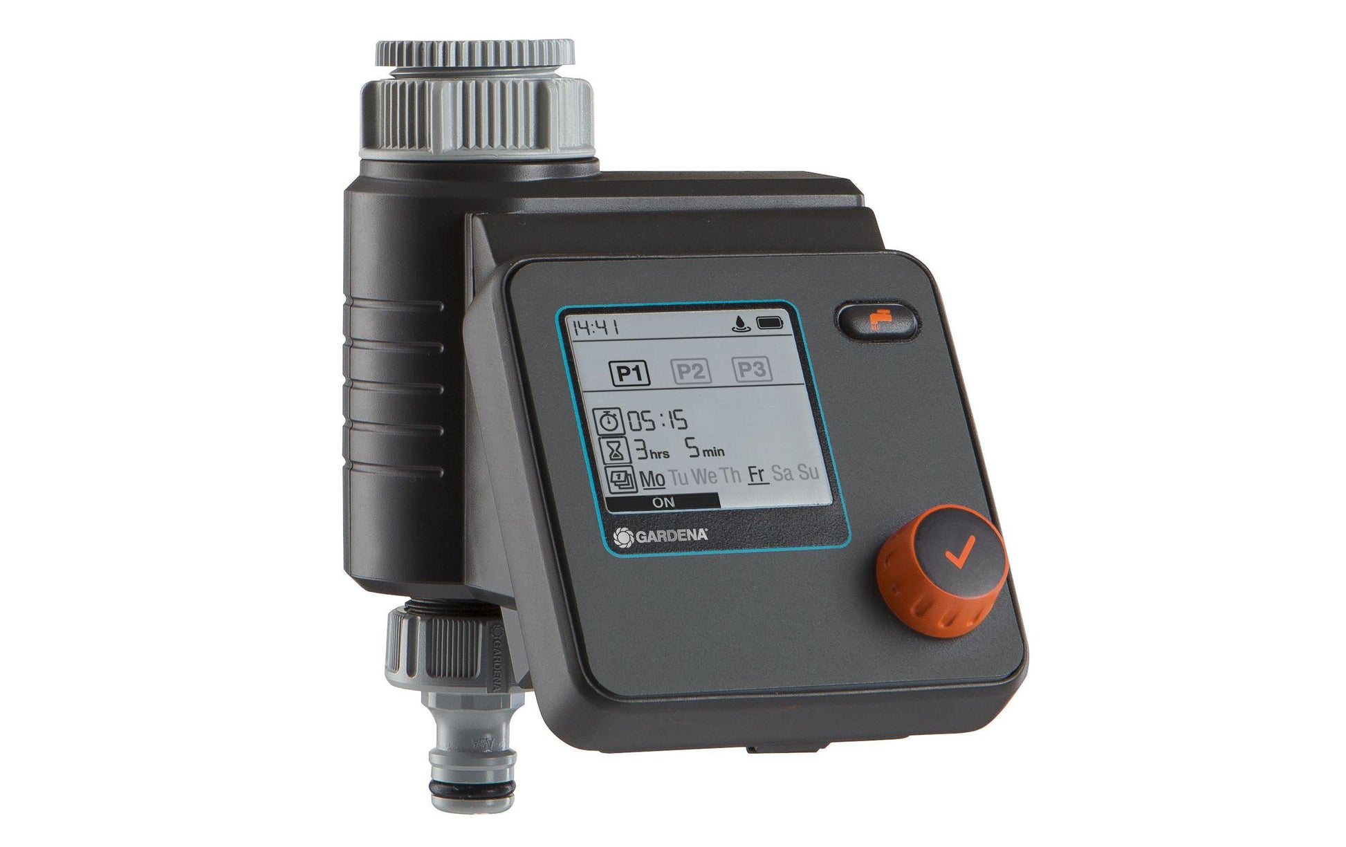 Gardena Controller – Batteriebetrieb, 26,5 mm Anschluss, 12 bar, 180 min – für Sprinkleranlage – Anthrazit
