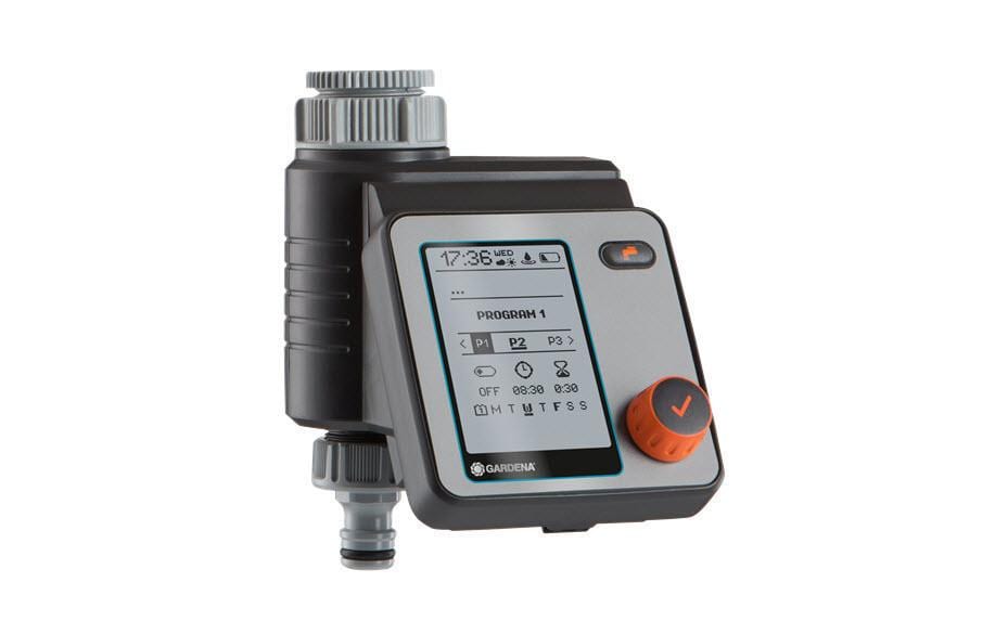 Gardena Bewässerungscomputer – 12 bar, batteriebetrieben, für Hähne G 3/4 (26,5 mm) und G 1 (33,3 mm)