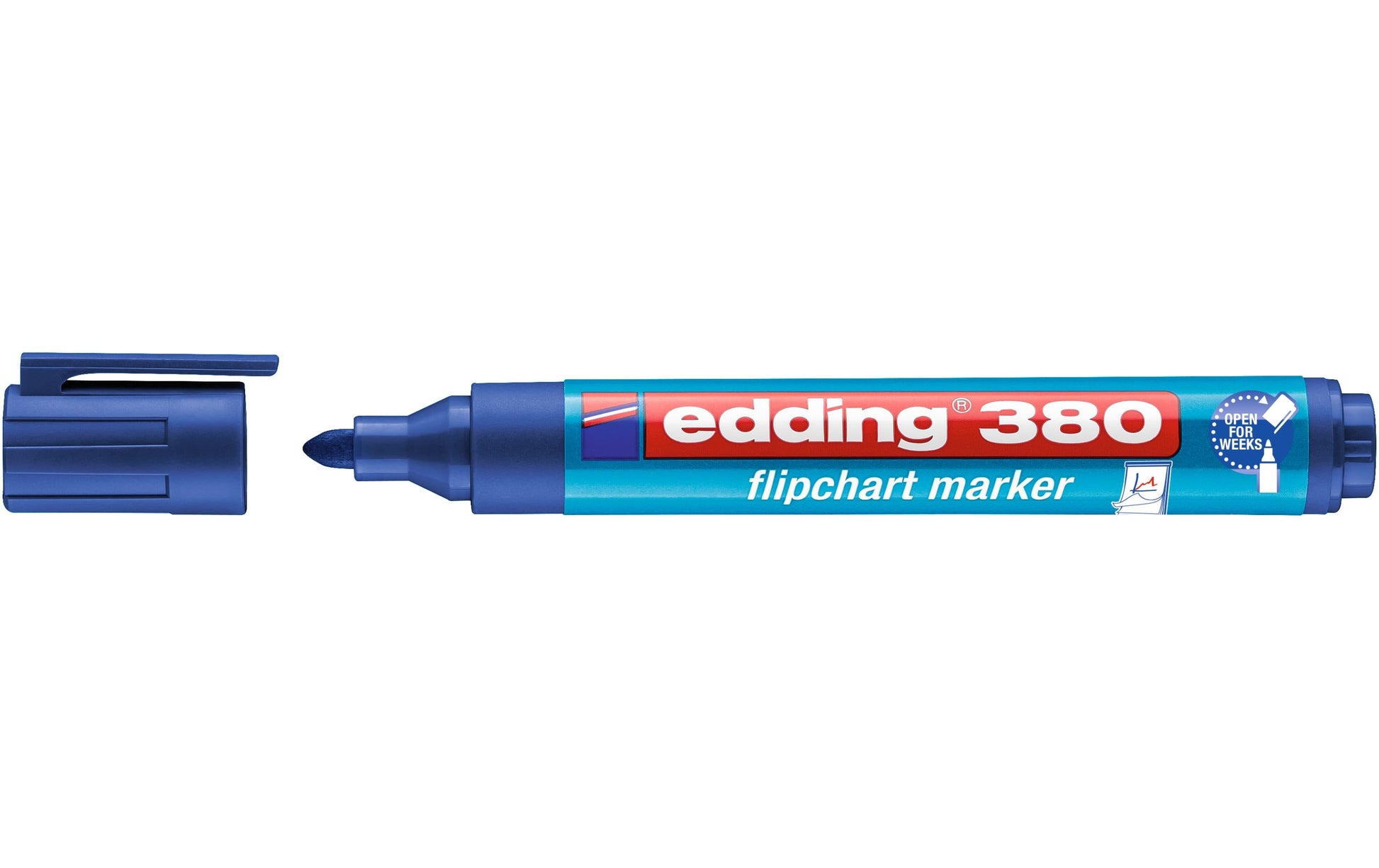 Edding Flipchart-Marker 380 – Rundspitze 1-5 mm – Blau – Nachfüllbar