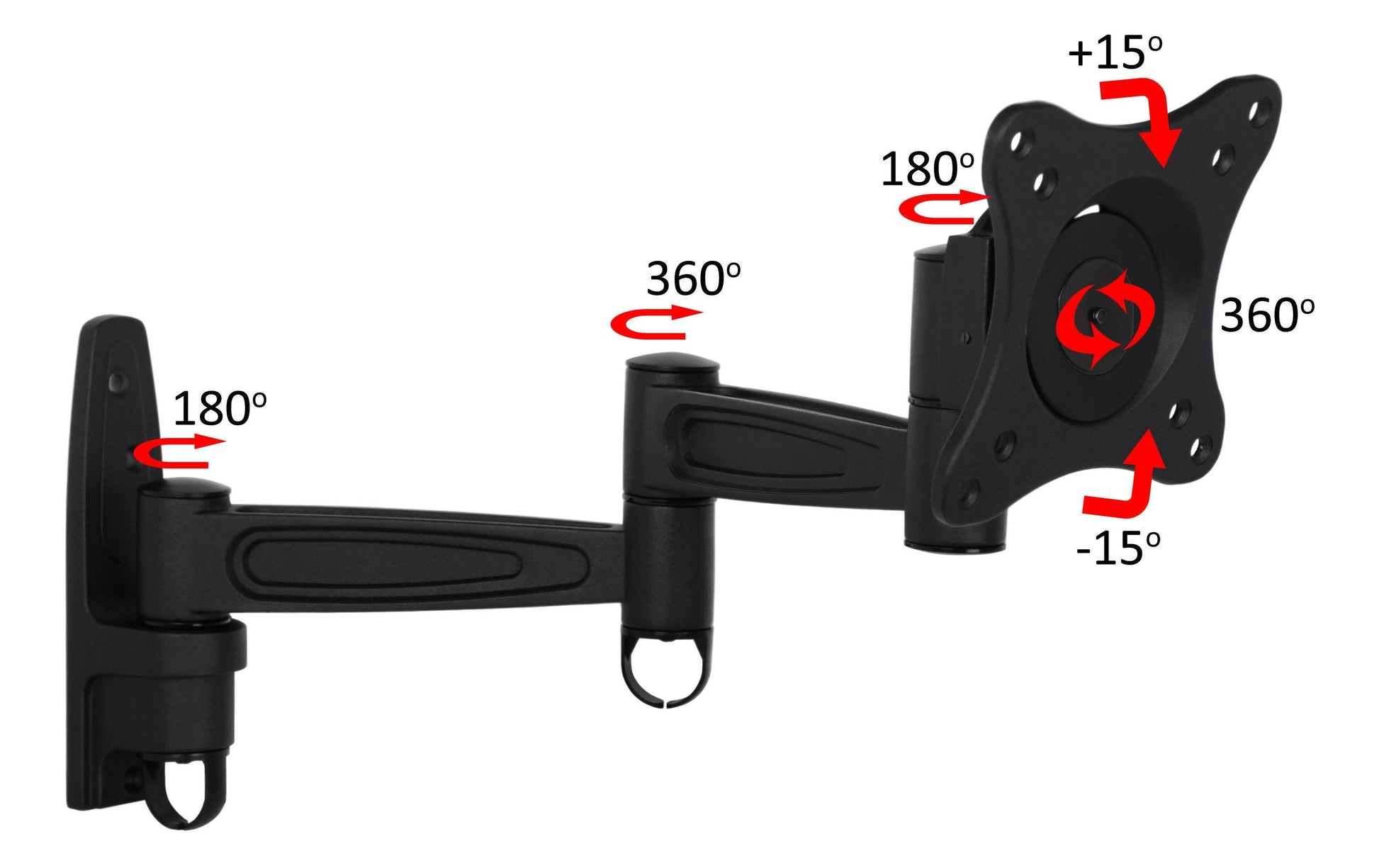 Multibrackets MB 3299 – Wandhalterung, drehbar, für 26", VESA 100×100, bis 15 kg, schwarz