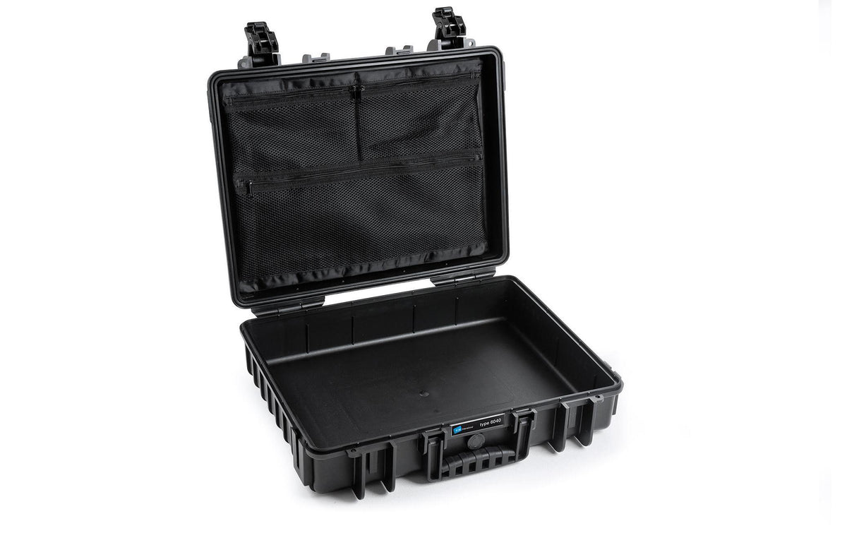 B&W Cases B&W 6040 – Outdoor-Koffer, Innenmasse 475×350×130 mm, Schwarz