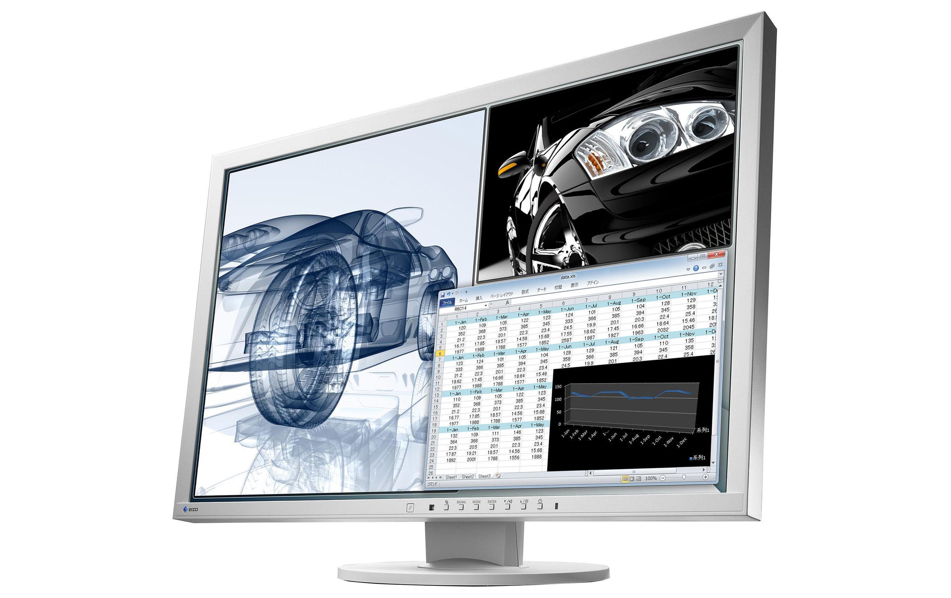 EIZO EV2430 SWISS EDITION – Monitor, 24,1", 1920 × 1200, IPS, Grau