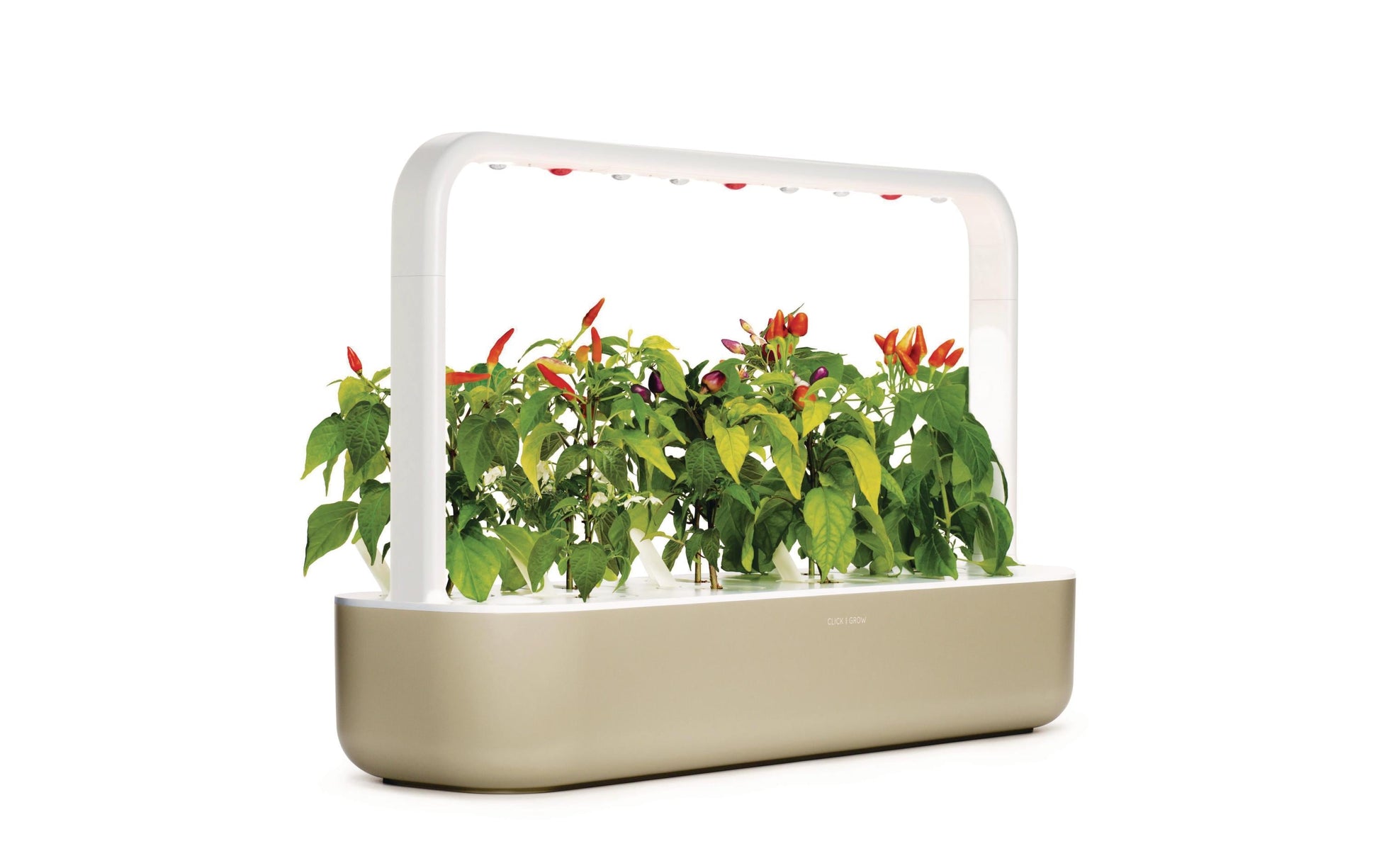 Click & Grow Smart Garden 9 – 9 Ablagen, integrierte LED-Beleuchtung – Kunststoff, Beige