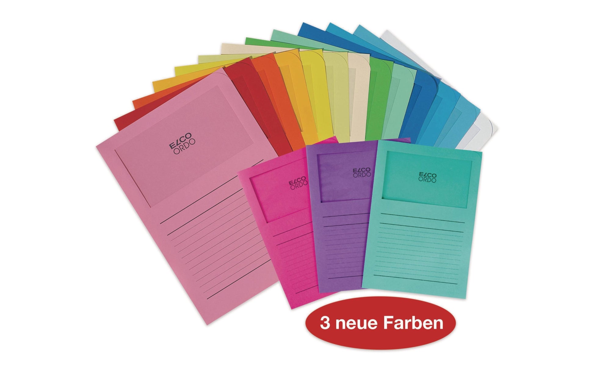 Elco Sichtmappe A4 – 10er-Pack, Grasgrün, Papier, Sichtfenster, Beschriftungsvordruck