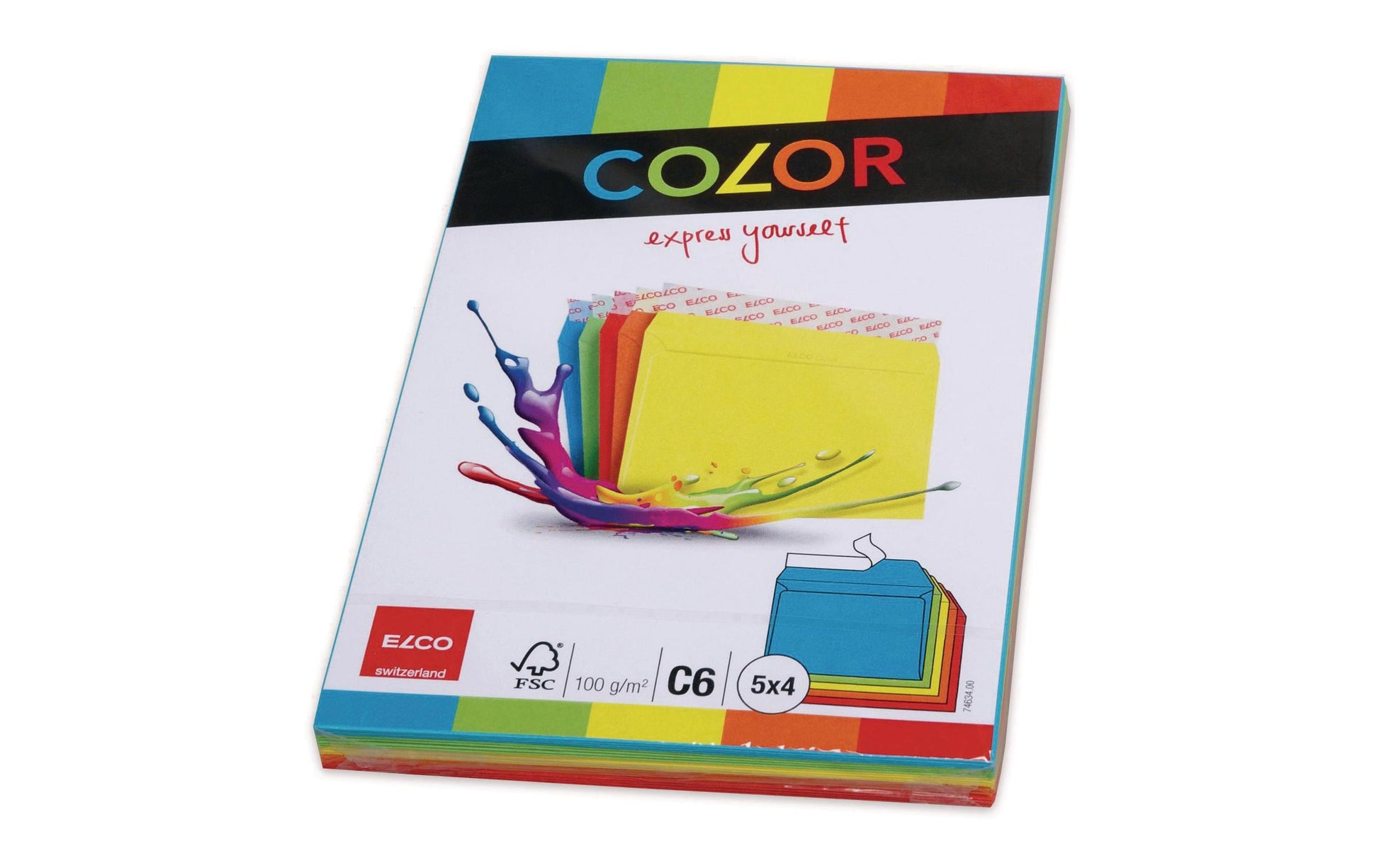 Elco Couvert C6, ohne Fenster, selbstklebend, mehrfarbig, 100 g/m² – 20 Stk.