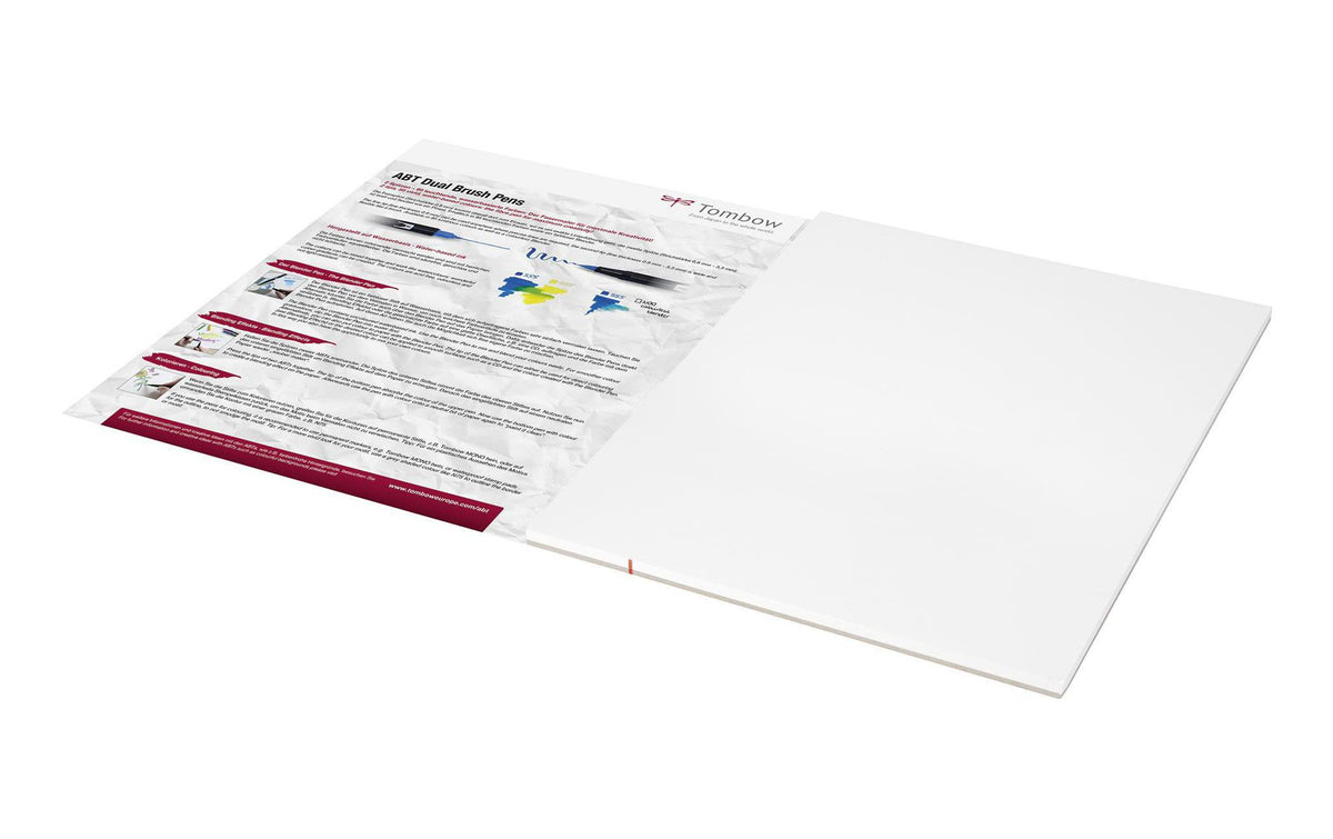 Tombow Aquarellblock – 24 × 33 cm – 300 g/m² – 15 Blatt, Weiss, für Aquarell