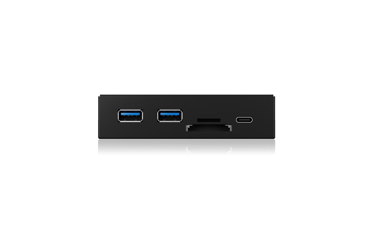 ICY BOX IB-1417-i3 USB-Hub – USB-A, 2× USB-A, 1× USB-C, SD/microSD, für Windows