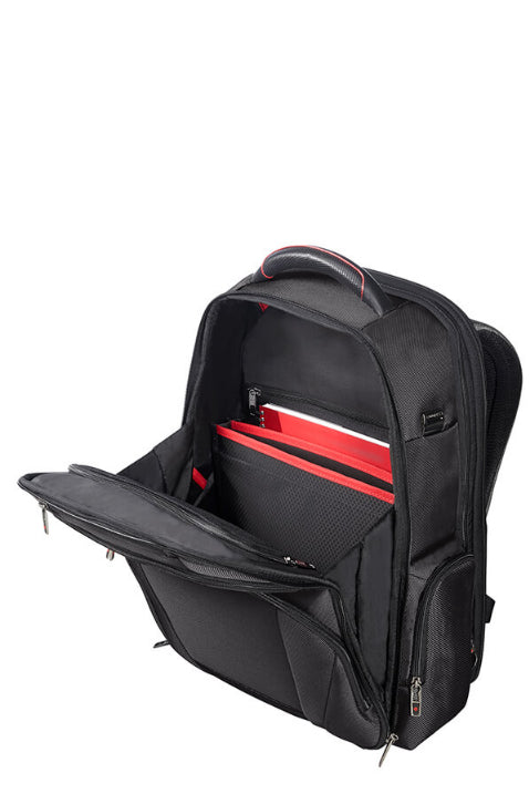 Samsonite Pro-DLX 5 3V Notebook-Rucksack – 29/34 l, RFID-Fach, Aufsteckfunktion, Nylon, Schwarz