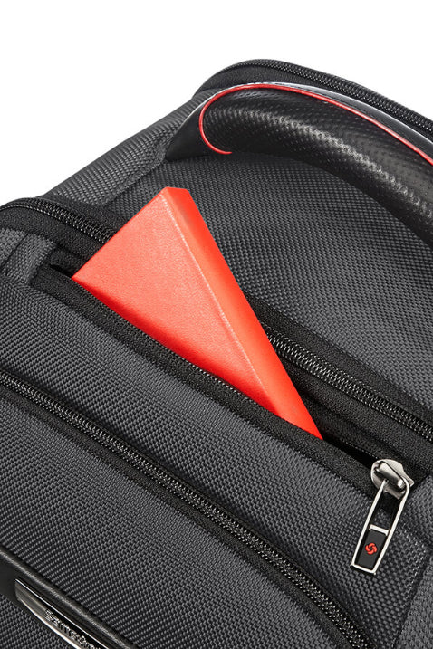 Samsonite Pro-DLX 5 3V Notebook-Rucksack – 29/34 l, RFID-Fach, Aufsteckfunktion, Nylon, Schwarz