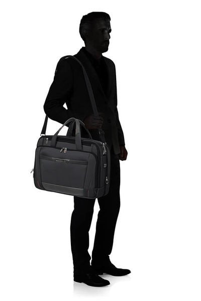 Samsonite Pro-DLX 5 Notebook-Tasche – 24,5/31 l, RFID-Fach, Aufsteckfunktion, Nylon, Schwarz