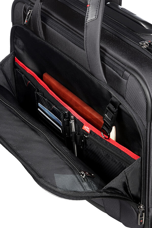 Samsonite Pro-DLX 5 Notebook-Trolley – 34,5 l, RFID-Fach, Aufsteckfunktion, Nylon, Schwarz