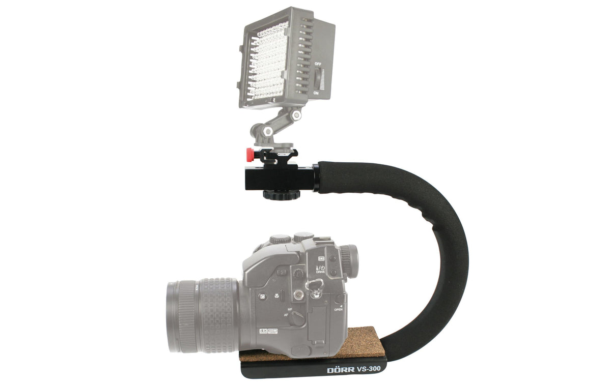 Dörr VS-300 Video Slider – Handkamerastabilisator, Aluminium, 1/4" Montage – Schwarz