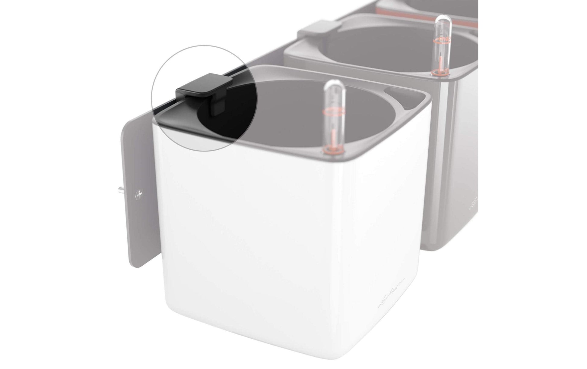 LECHUZA CUBE 14 Magnethalter – für LECHUZA Green Wall – 0,4 × 1,4 × 0,6 cm, schwarz