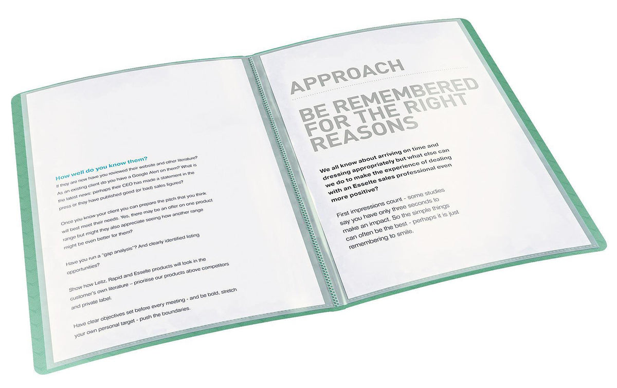 Esselte Colour'ICE Sichtbuch, für A4, 80 Blatt – Polypropylen (PP) – Grün
