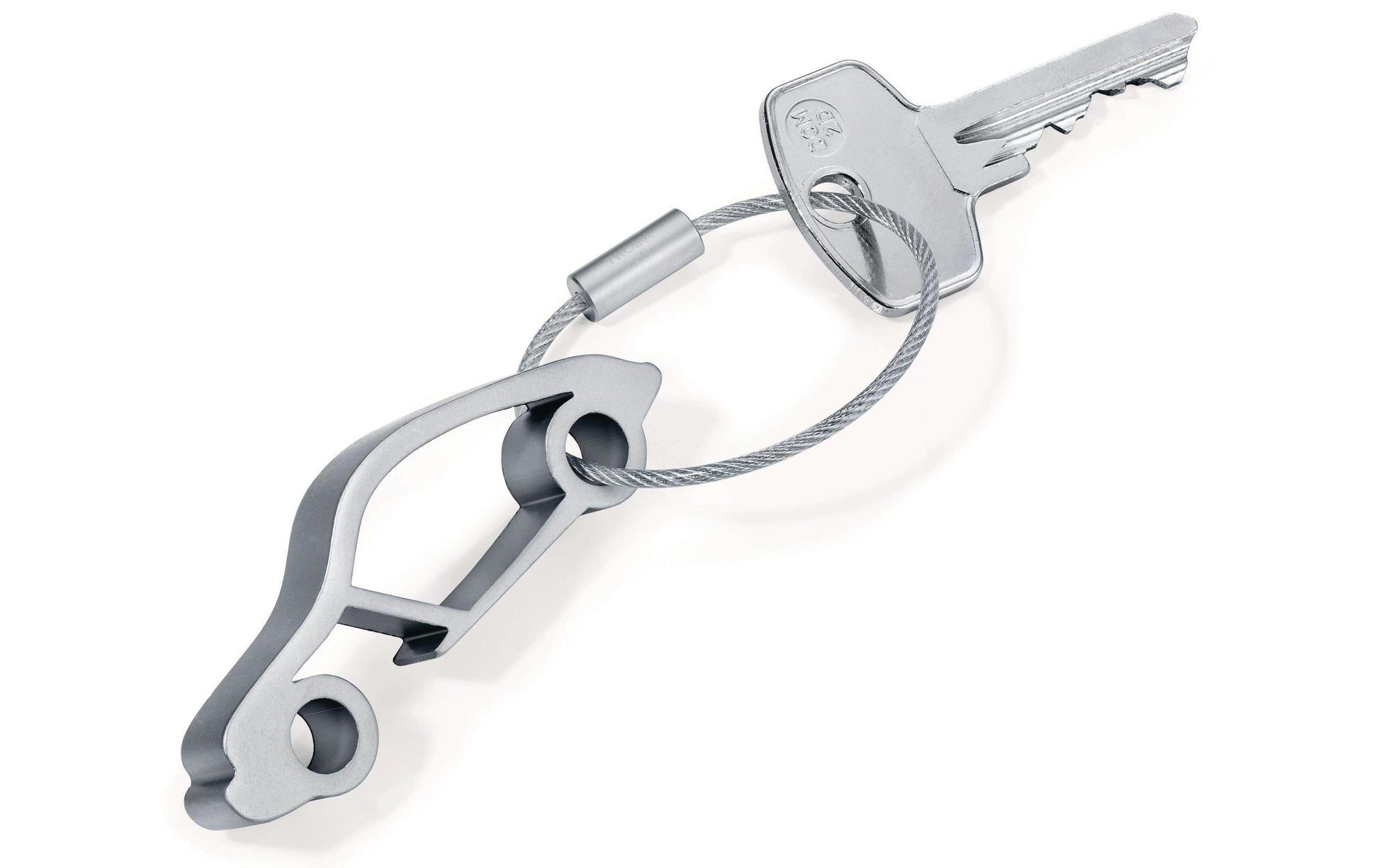 TROIKA Schlüsselanhänger Auto – Aluminium, Silber
