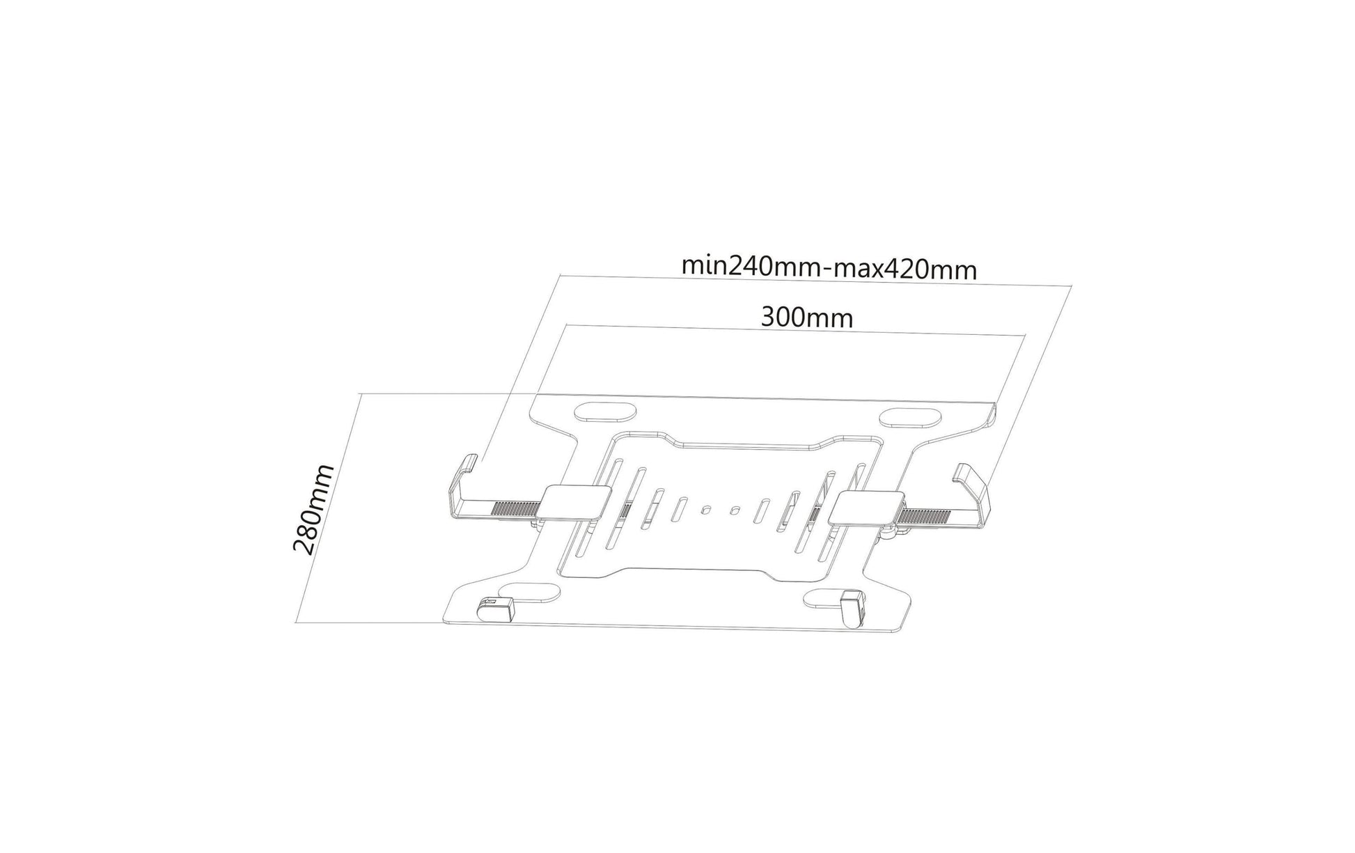 PureMounts PM-ADAPT-NB – VESA-Adapterplatte – bis 9 kg – für Halterungen mit VESA 75×75/100×100 mm
