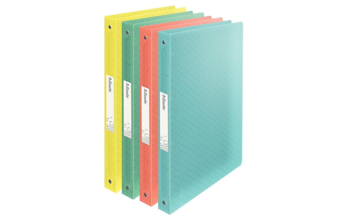 Esselte Colour'ICE Ringbuch – 4-Ring – für A4 – Rückenbreite 2,5 cm – Grün