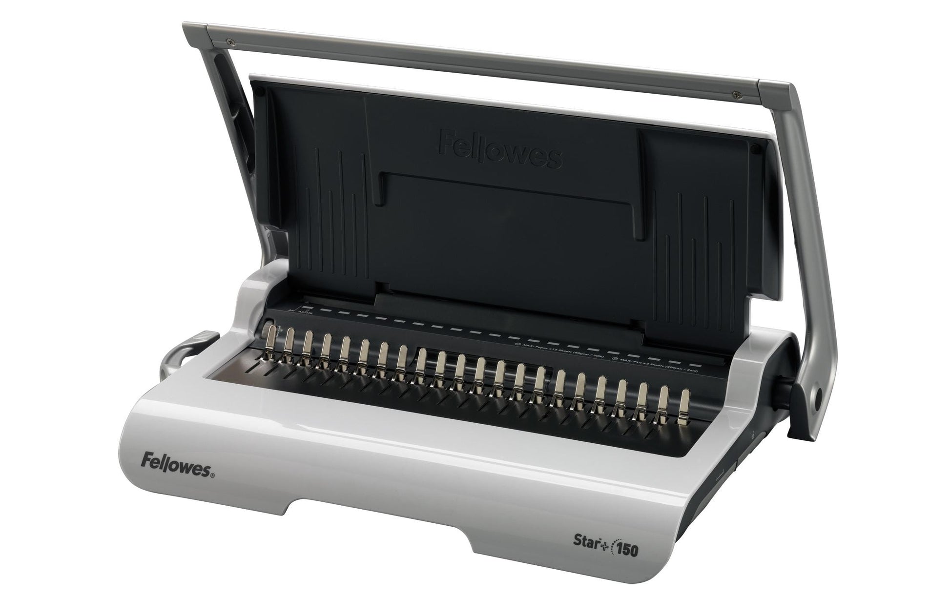 Fellowes Star+ Stanz- und Bindemaschine – Plastikbindung, für Plastikbindungen, 12 Blätter