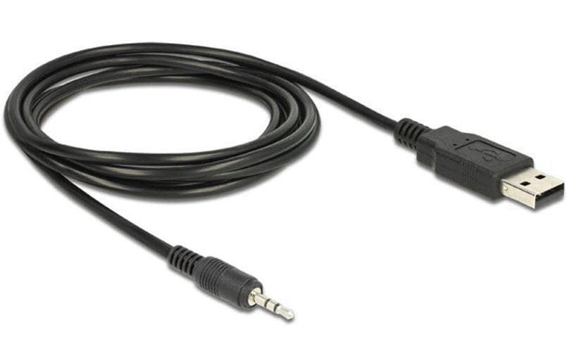 DeLOCK USB Serielles TTL Kabel USB-A zu 2,5 mm Klinke – USB 2.0 (480 Mbit/s), 1,8 m – Schwarz