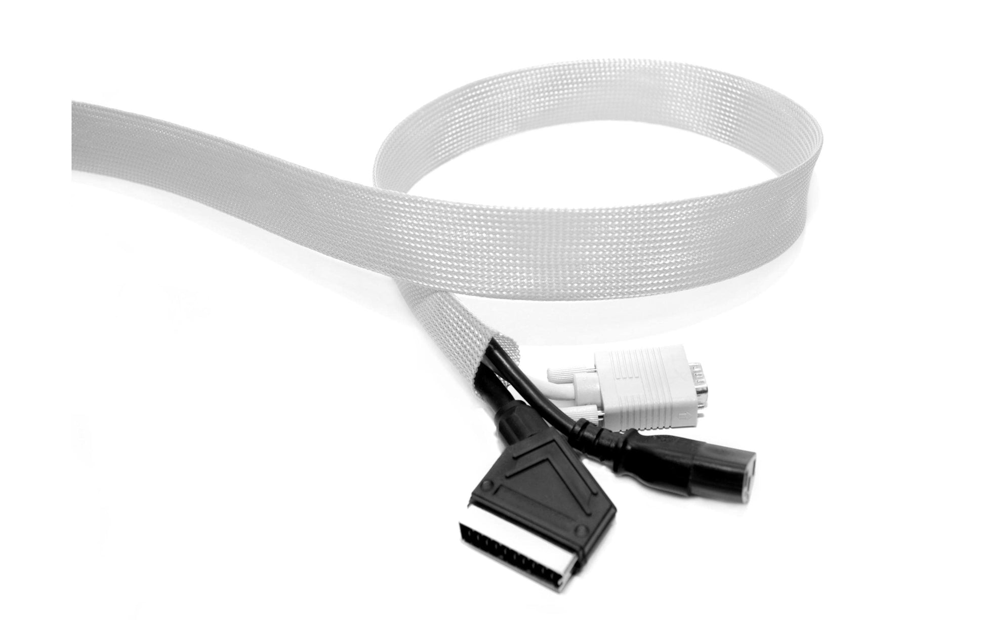 Audioraq Kabelschlauch geschlossen – Durchmesser 55–110 mm – 5 m – Silber – Polyester