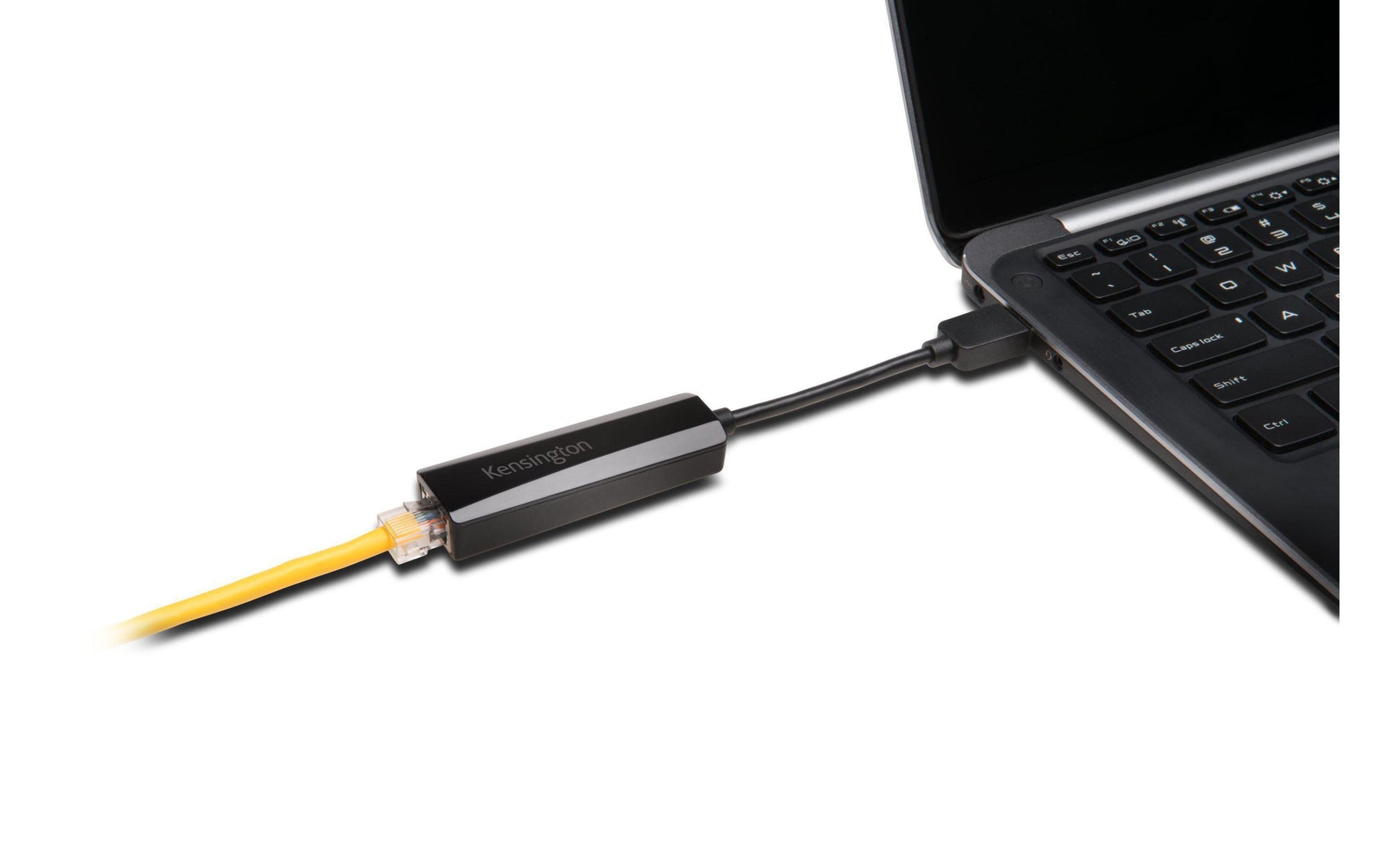 Kensington UA0000E Netzwerkadapter USB-A zu RJ-45 – 1 Gbit/s, USB 3.2 Gen 1 (5 Gbit/s), Schwarz