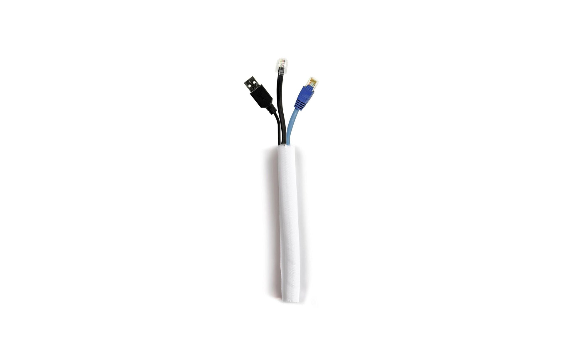 Audioraq Kabelschlauch zuschneidbar – Durchmesser 19 mm – 2 m – Weiss – Polyester