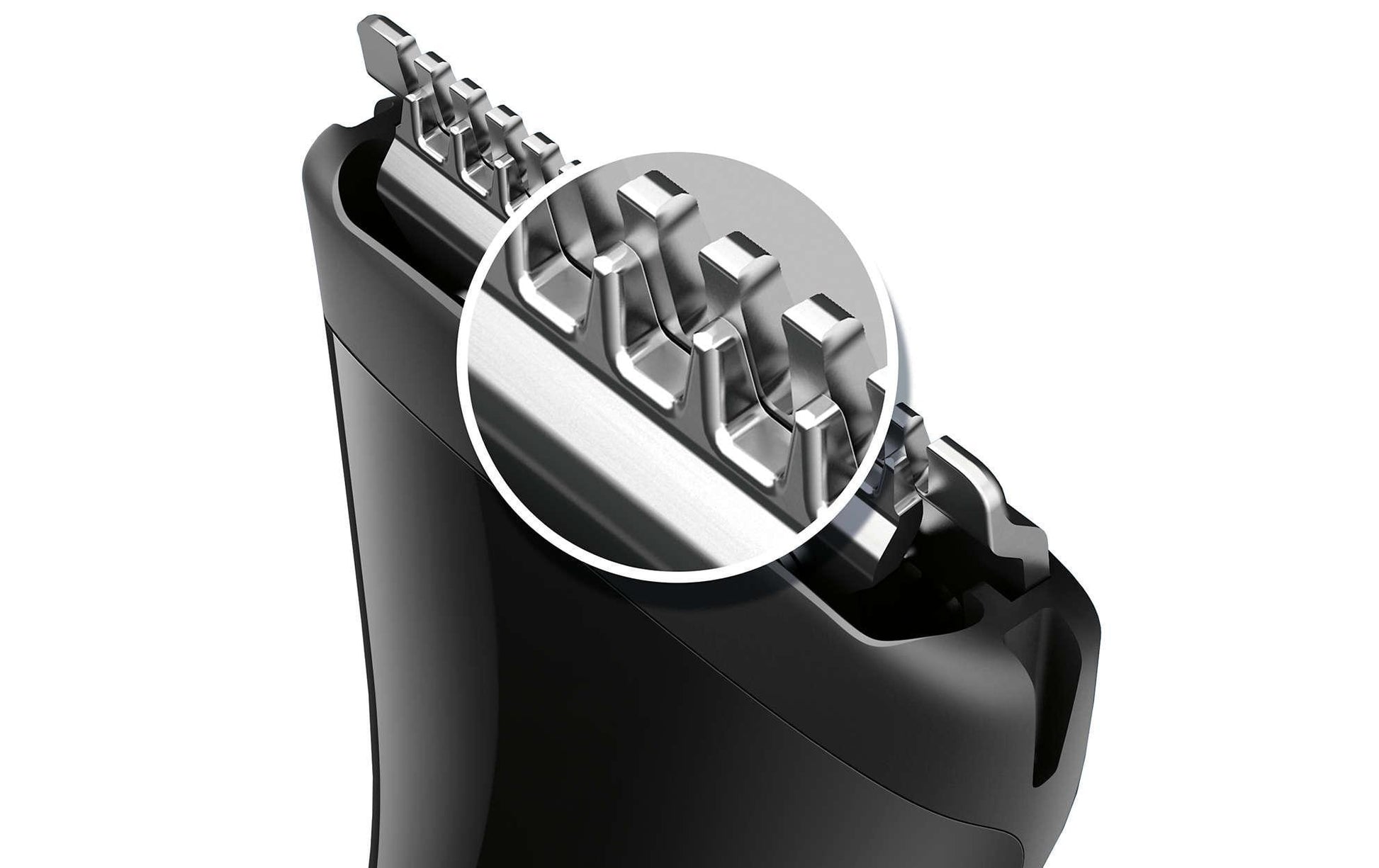 Philips Bartstyler Multigroom MG1100 – 4 Längeneinstellungen, 1–5 mm Schnittlänge, waschbar – Schwarz/Rot