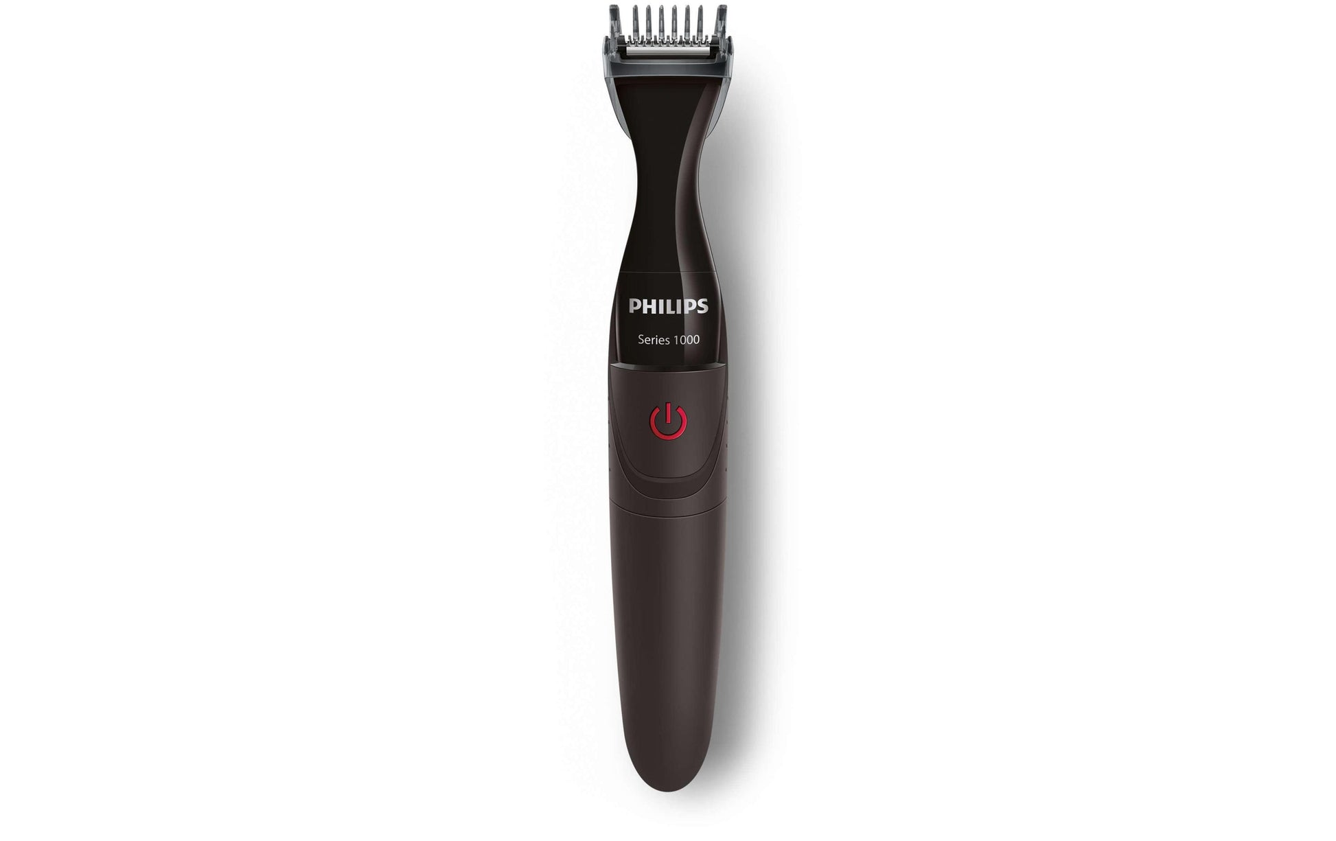 Philips Bartstyler Multigroom MG1100 – 4 Längeneinstellungen, 1–5 mm Schnittlänge, waschbar – Schwarz/Rot