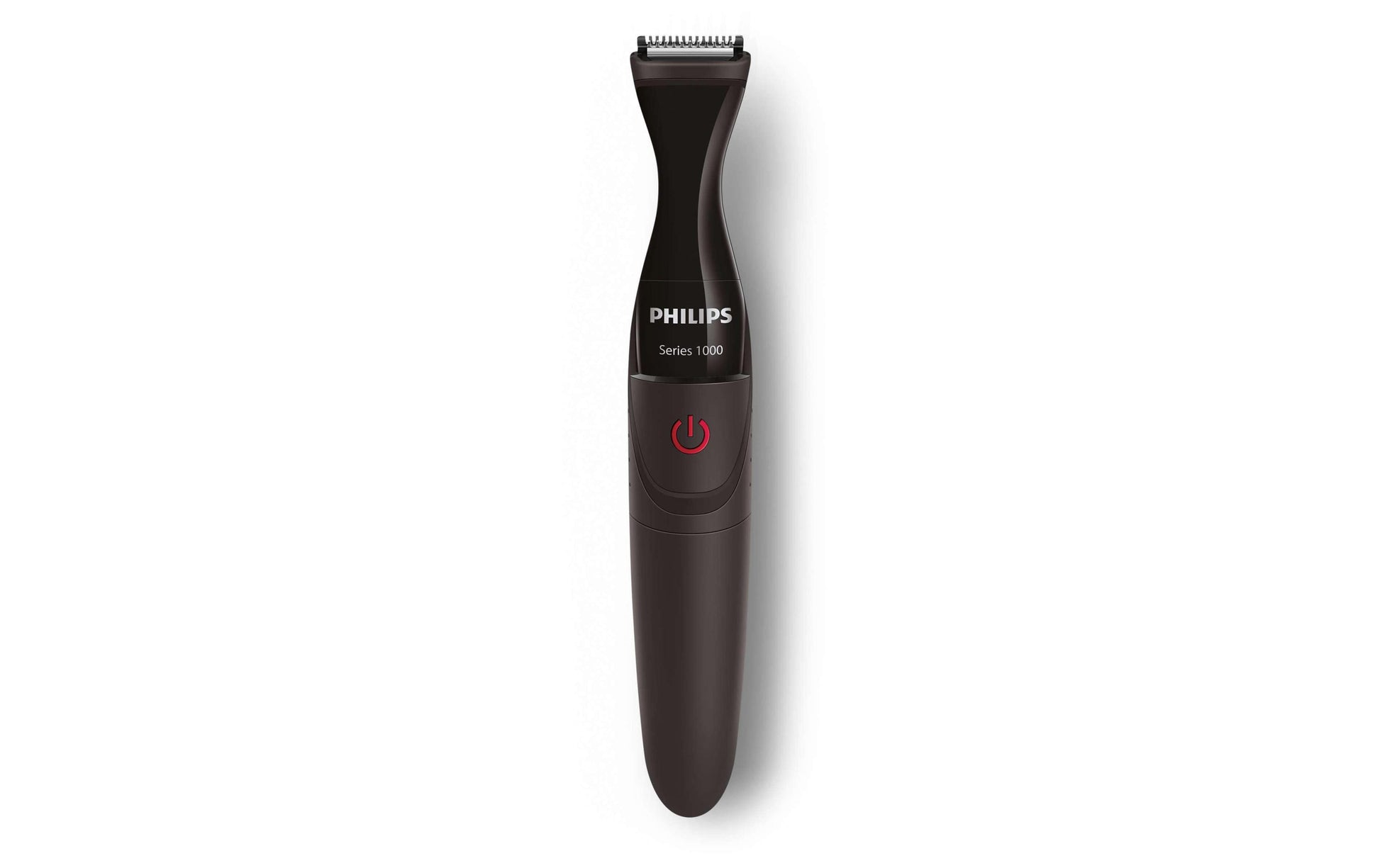 Philips Bartstyler Multigroom MG1100 – 4 Längeneinstellungen, 1–5 mm Schnittlänge, waschbar – Schwarz/Rot