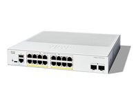 Cisco Catalyst 1200 16p – Managed L2 Switch – 16× 1G, 2× SFP, PoE+, PoE-Budget 120 W, 19"
