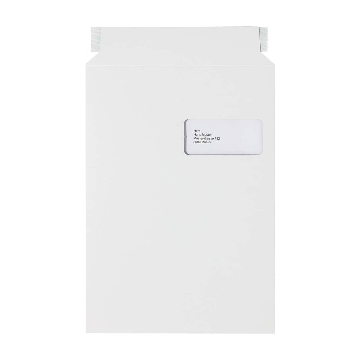 Brieger Couvert C4, Fenster rechts, weiss, 350 g/m², Vollkarton – 1 Stk.