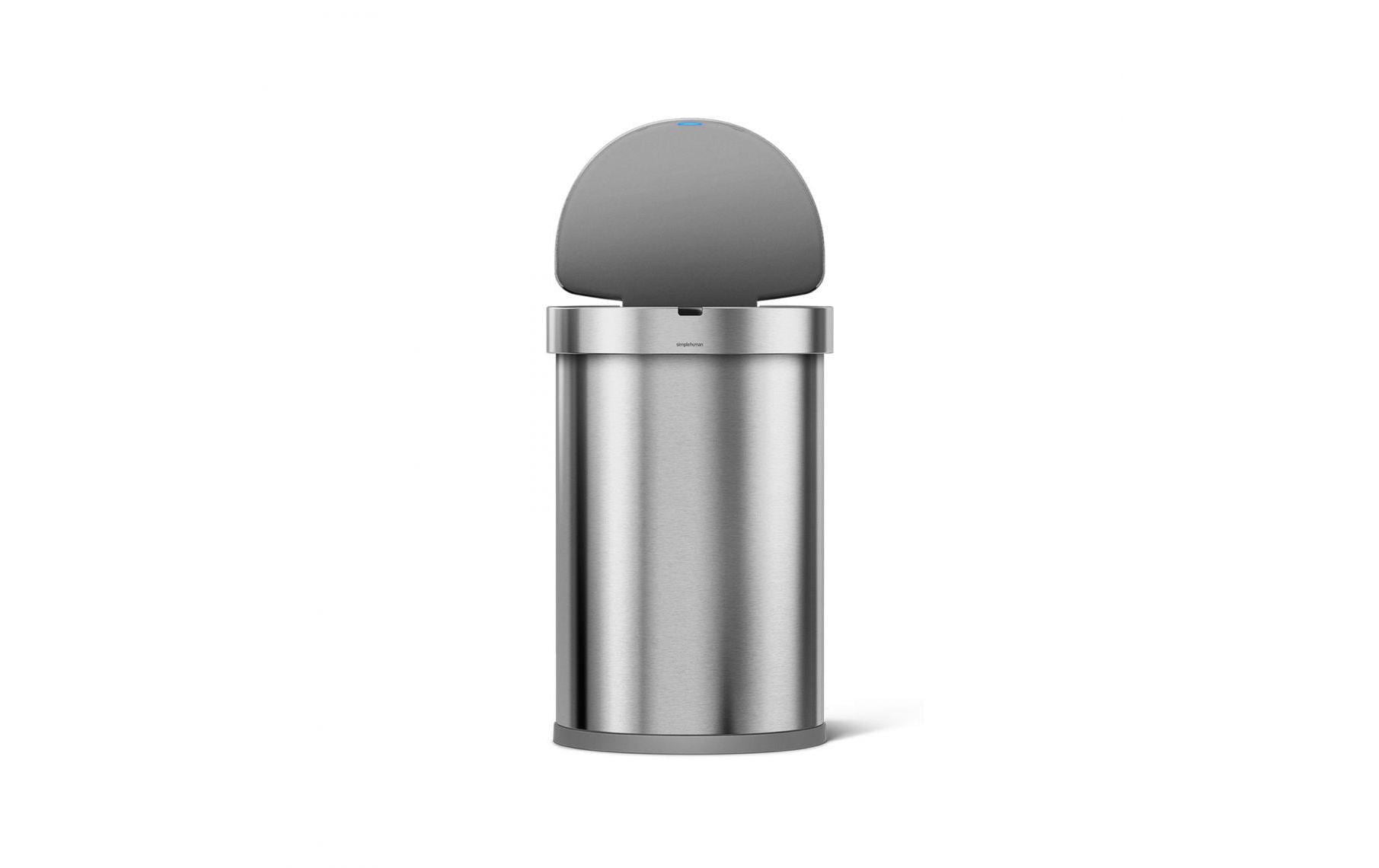 Simplehuman – Abfallcontainer – 45 l – Edelstahl, Silber – B × H × T 391 × 641 × 326 mm