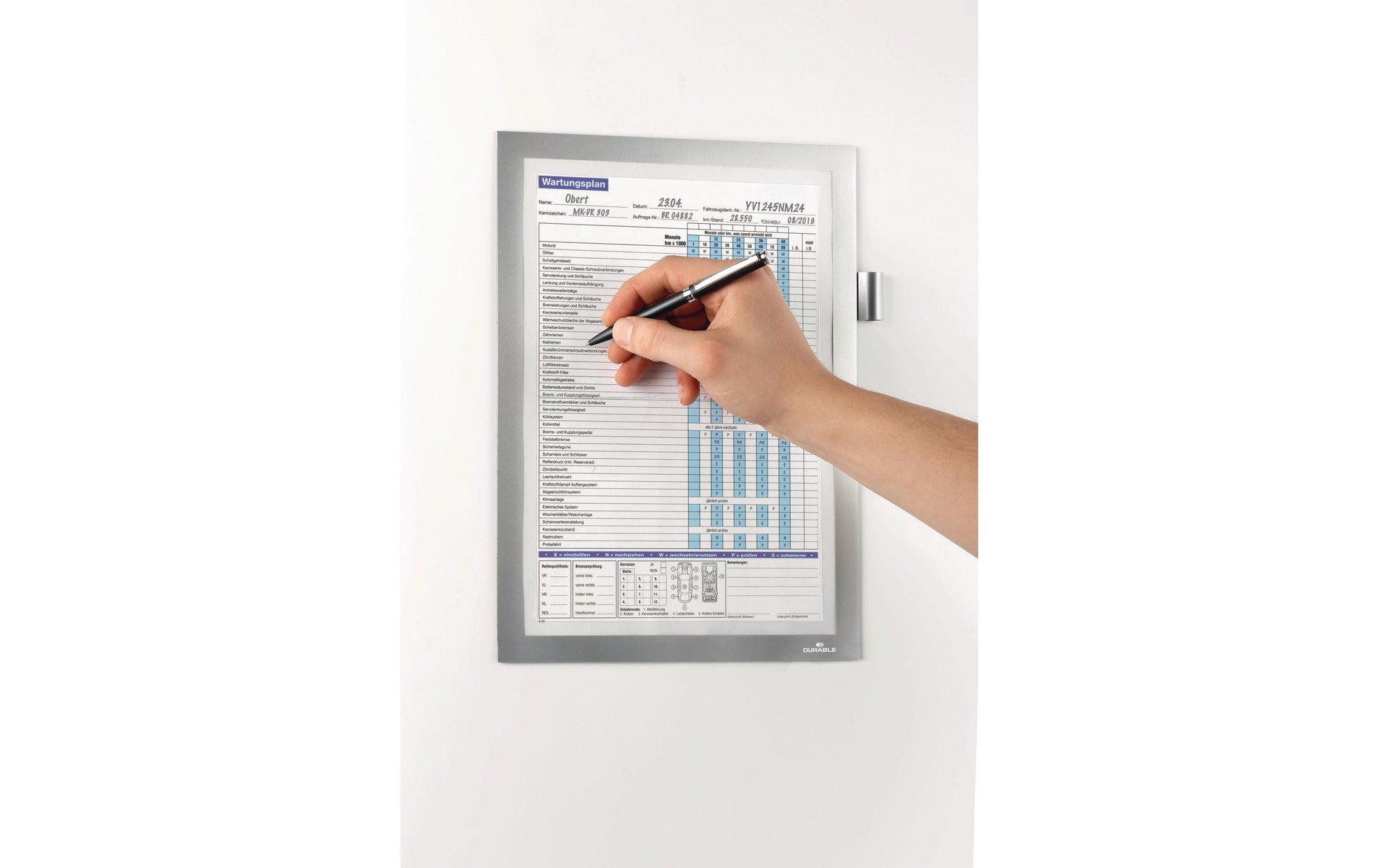Durable Magnetrahmen – A4 – Silber Metallic – 1er-Pack