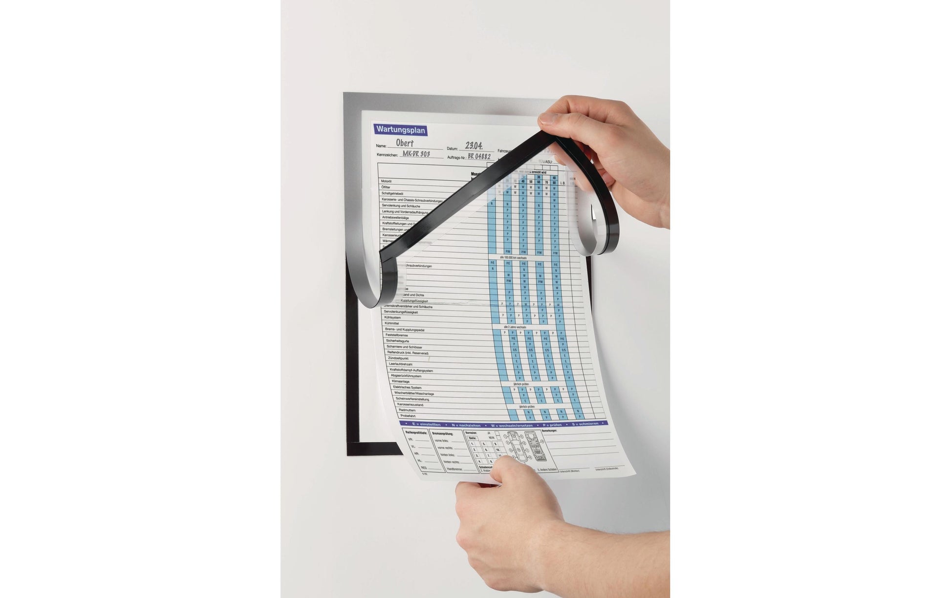 Durable Magnetrahmen – A4 – Silber Metallic – 1er-Pack