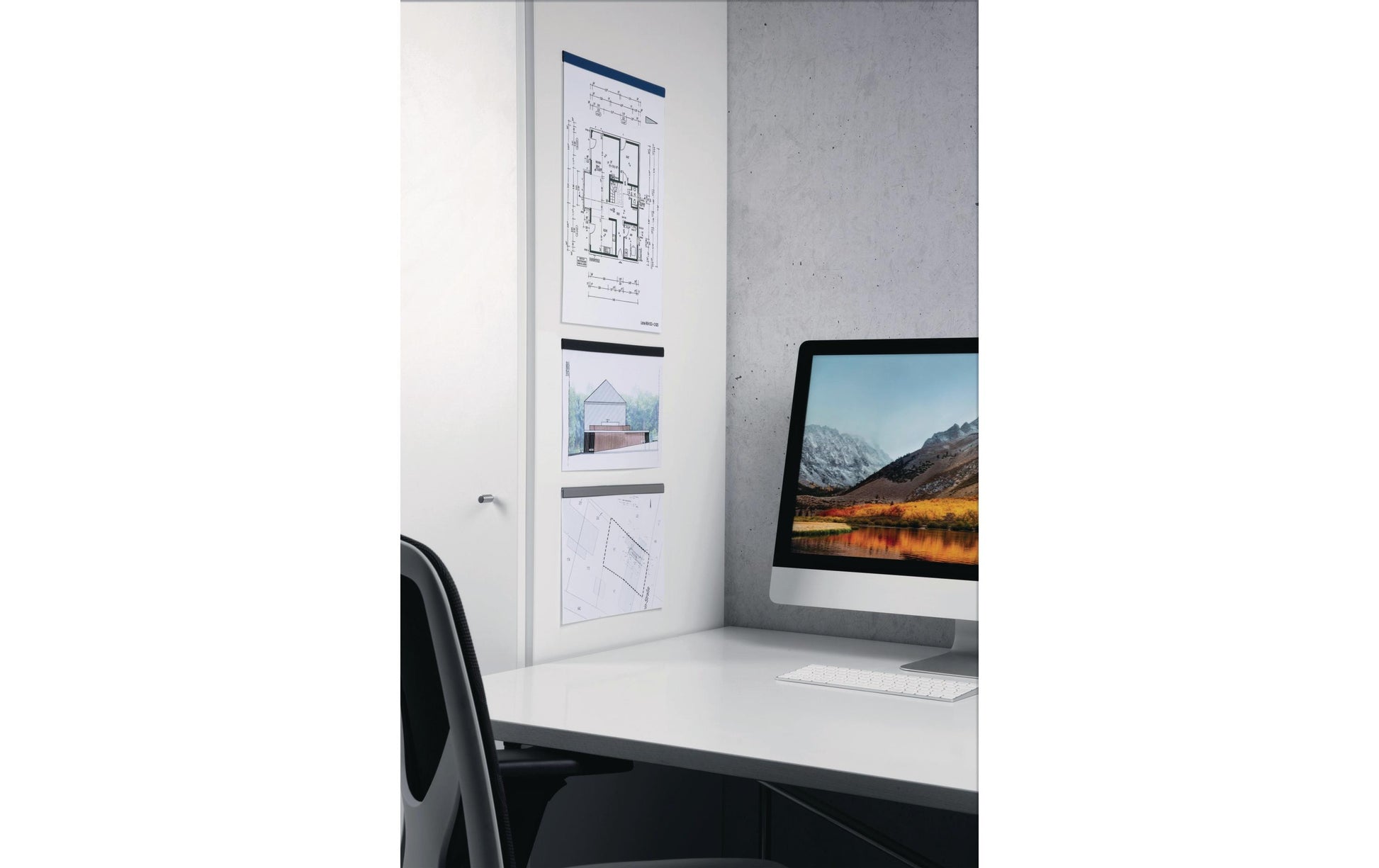 Durable Durafix Rail Magnetleiste – 297 × 17 mm, silber metallic, selbstklebend, wiederablösbar, 5er-Pack