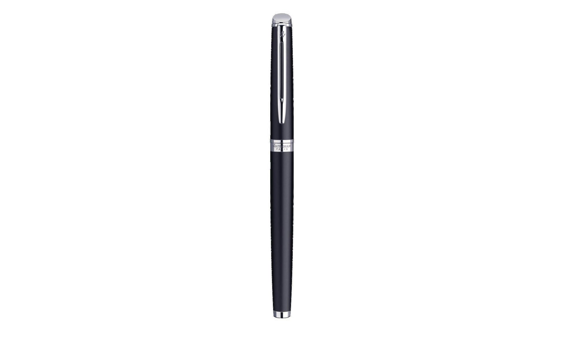 Waterman Hémisphère schwarz matt C.C. – Federspitze M – für Rechts- & Linkshänder – silber, blau – Patronen