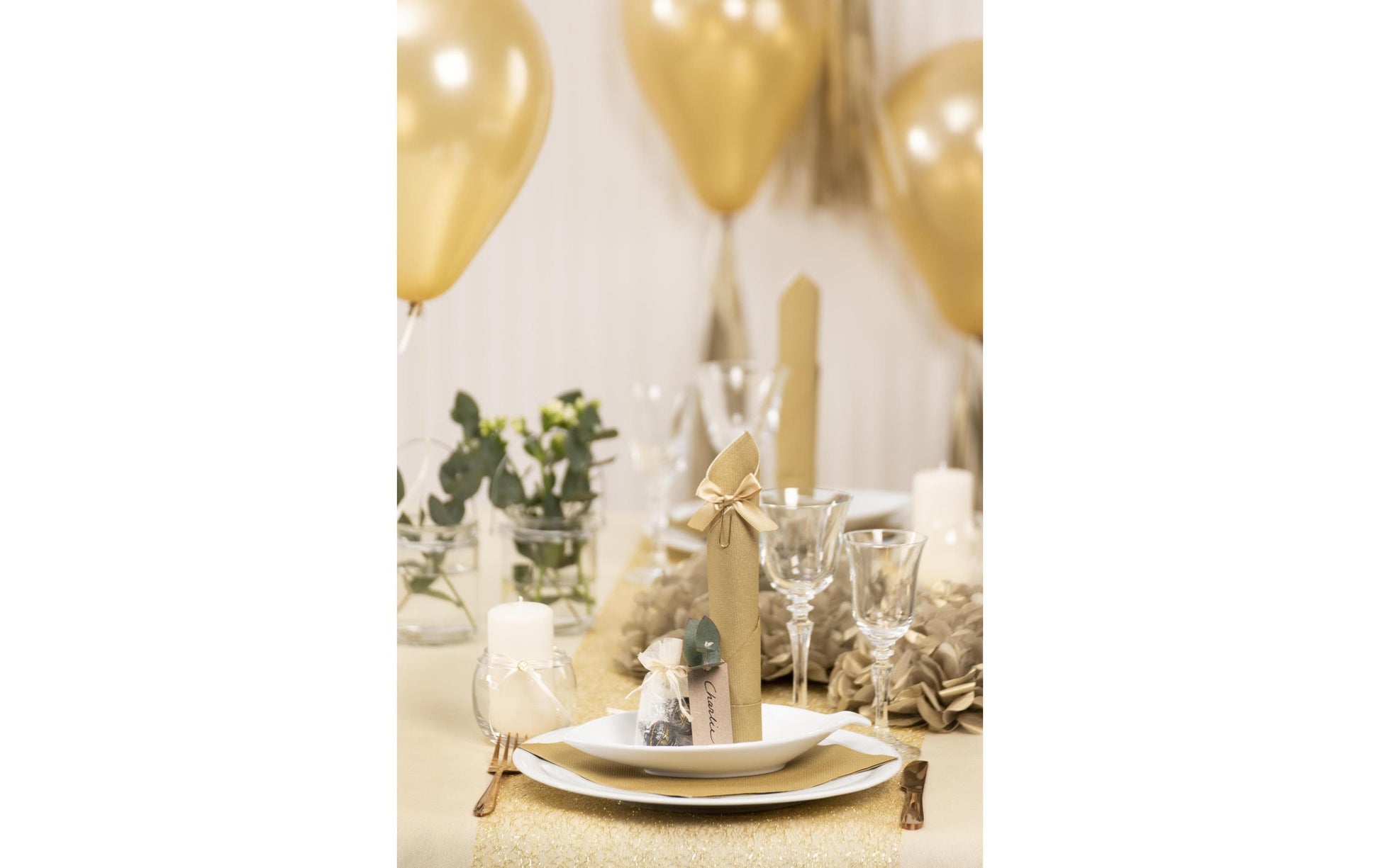 Creativ Company Dekorativer Pom-Pom – Gold – Ø 30 cm – Papier – 3 Stk