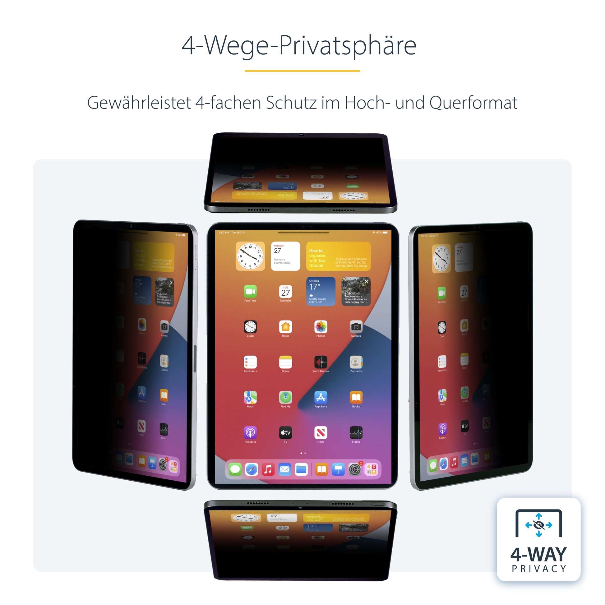 StarTech.com 11IP Sichtschutz-Zubehörtasche – für iPad Pro 11"