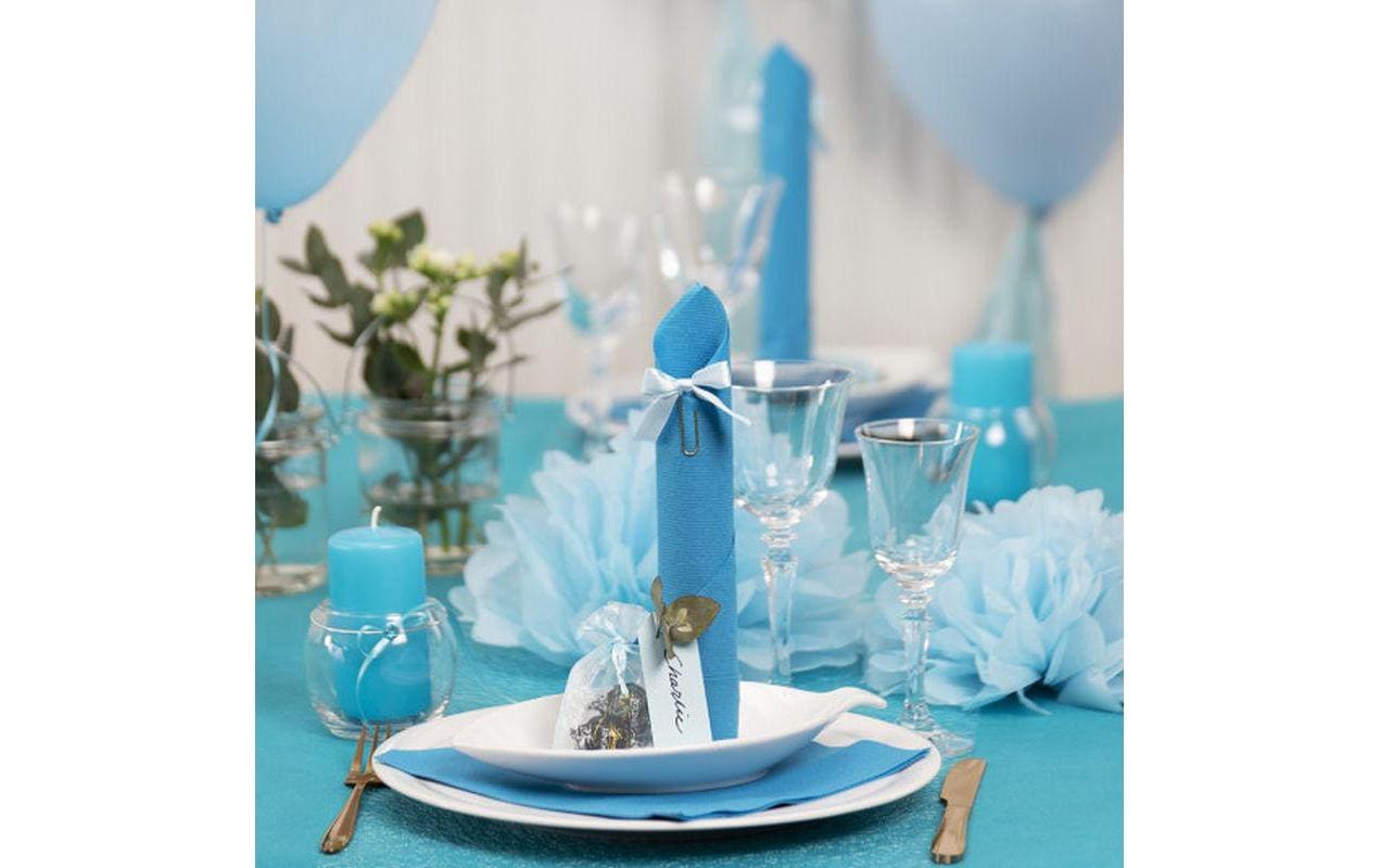 Creativ Company Tischläufer auf Rolle – 30 cm×10 m, Polyester, Blau