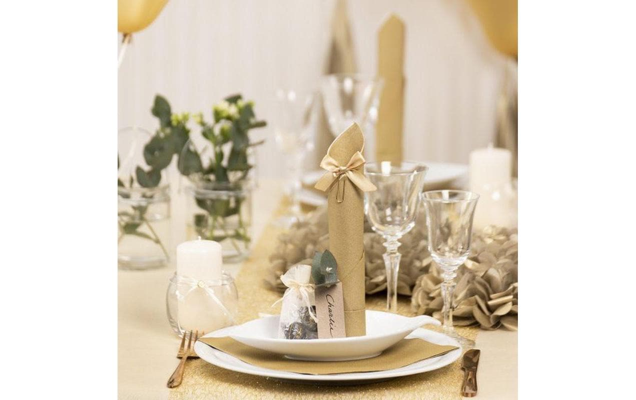 Creativ Company Servietten gold – 40 × 40 cm, 1-lagig – 20 Stück