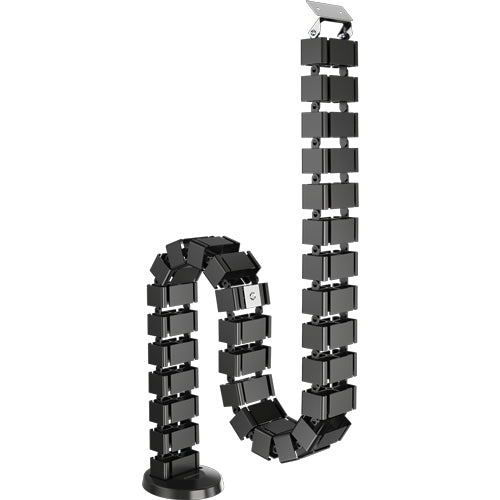 Fellowes CableSpine – Kabelschlange, 1,29 m, schwarz, 31 Segmente, Magnet-/Schraubmontage