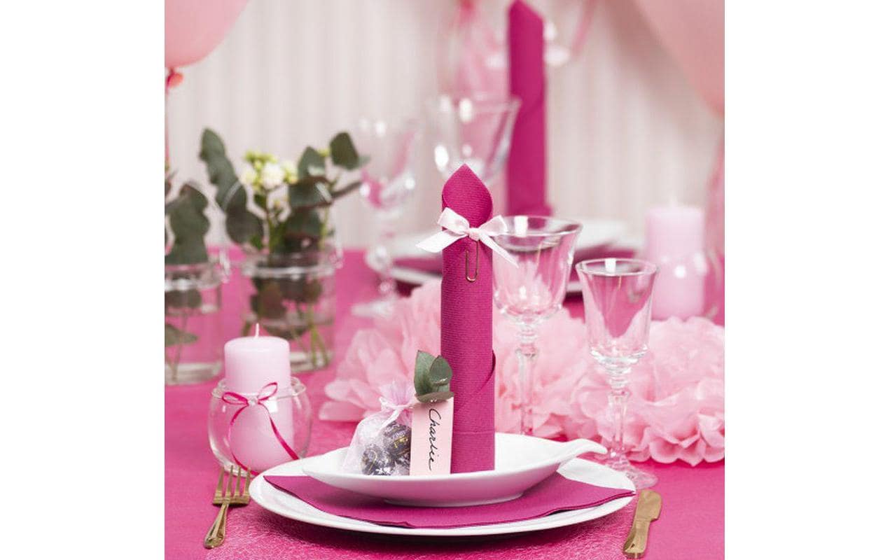 Creativ Company Tischläufer auf Rolle – 30 cm×10 m, Polyester, Rosa