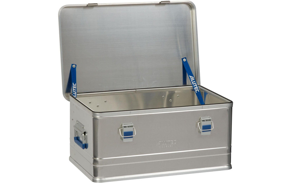 ALUTEC Comfort 48 Aluminiumbox 48 l – mit Hebelspannverschluss, silber, B 580 × H 265 × T 385 mm