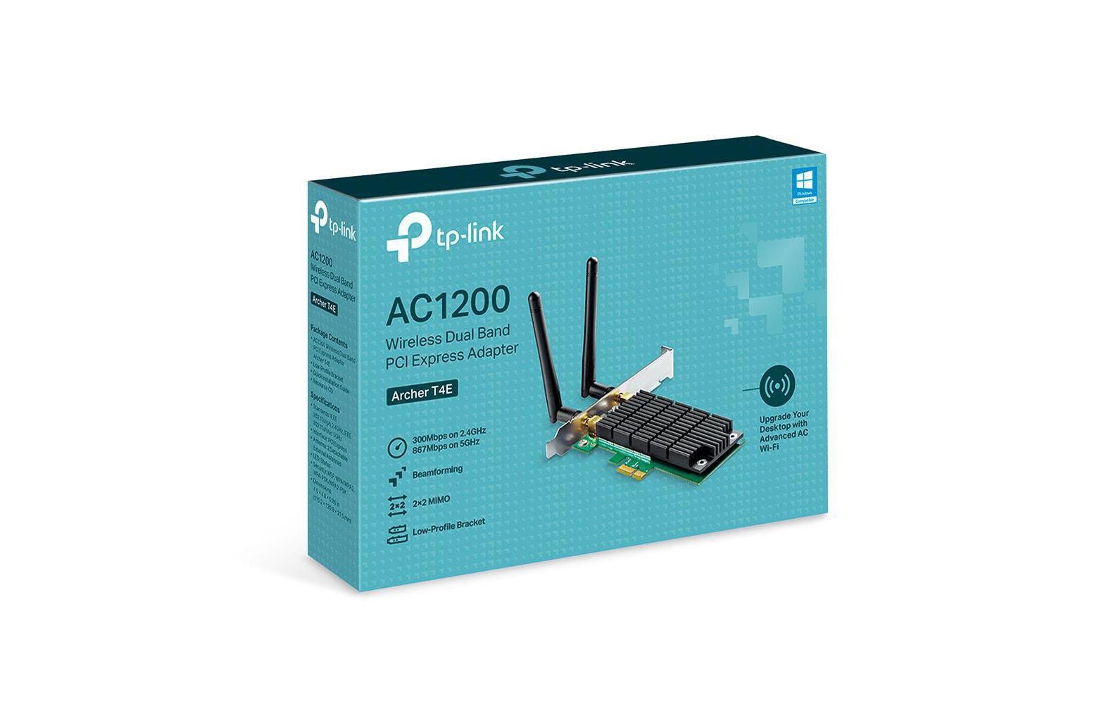 TP-Link Archer T4E – PCIe WLAN-Karte – 2×Antenne, PCIe, für PC