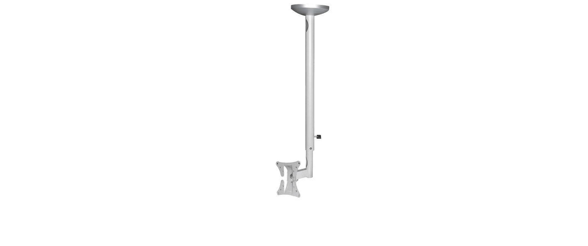 Neomounts Deckenhalterung – 10–30" – VESA 50×50–100×100 – bis 20 kg, höhenverstellbar, neigbar – Silber