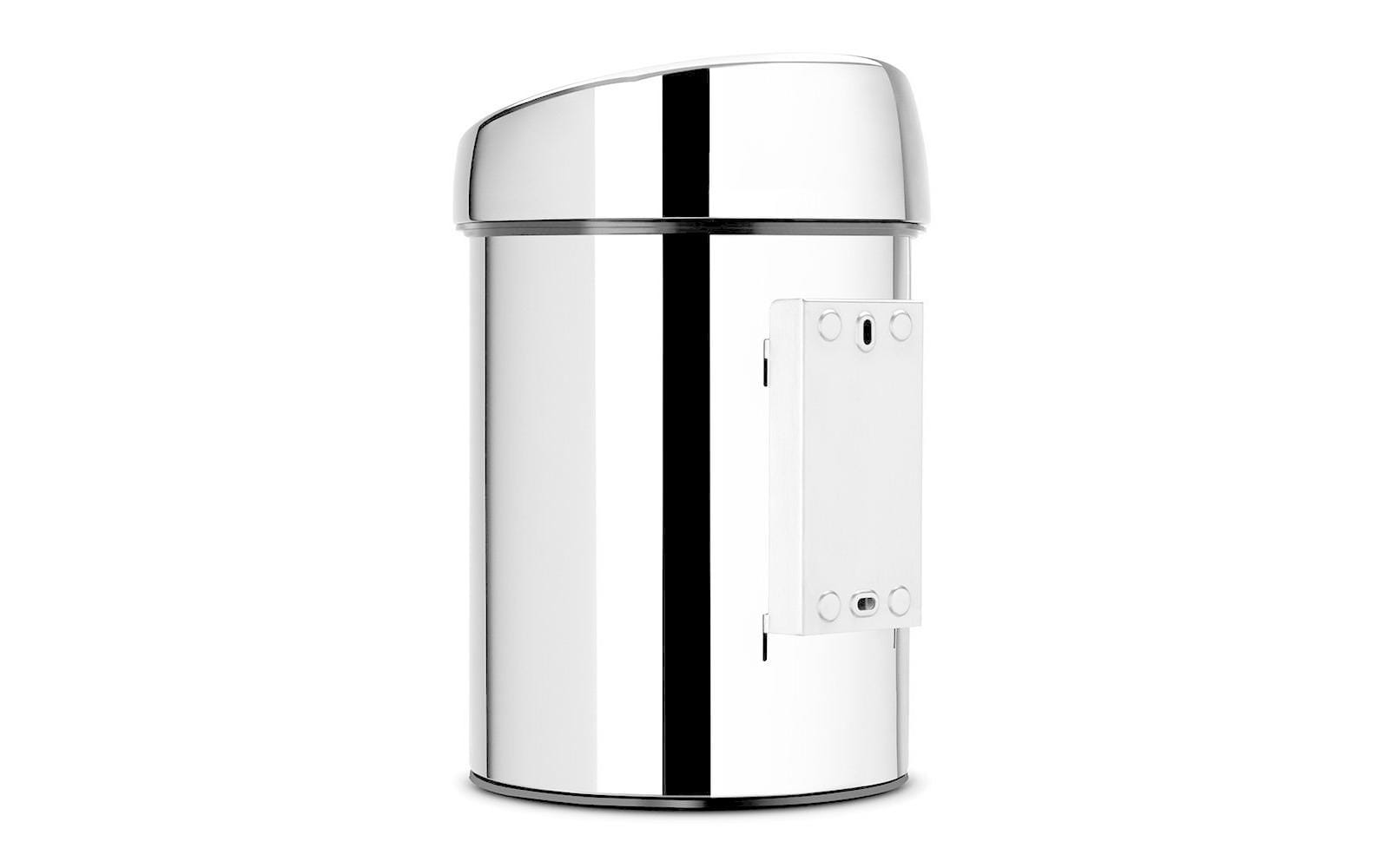 Brabantia Kosmetikeimer Touch Bin – 3 l – Edelstahl, rund – mit Innenkübel – Wandmontage